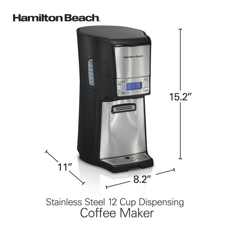 Hamilton Beach Black Stainless Steel 12-Cup Programmable Coffee Maker