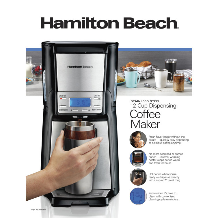 Hamilton Beach Black Stainless Steel 12-Cup Programmable Coffee Maker