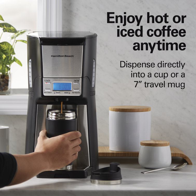 Hamilton Beach Black Stainless Steel 12-Cup Programmable Coffee Maker