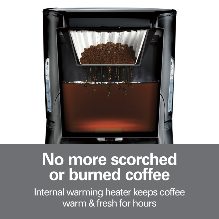 Hamilton Beach Black Stainless Steel 12-Cup Programmable Coffee Maker