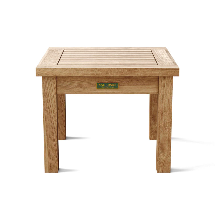 Anderson Natural Teak 20" Bahama Square Mini Side Table