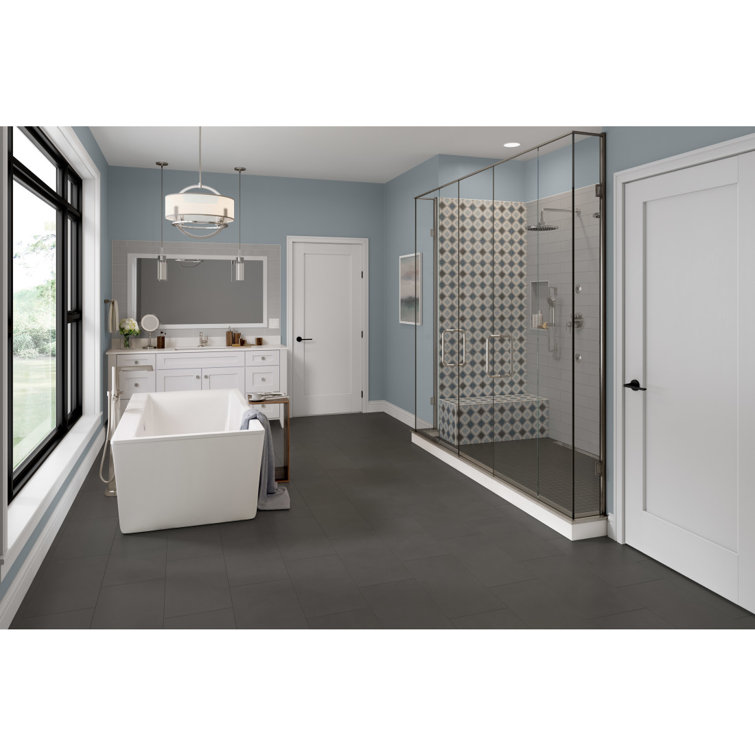 Design Blue and Gray Matte Porcelain Wall & Floor Tile