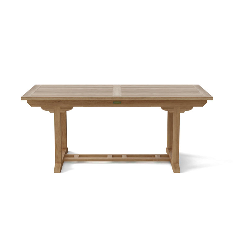 Natural Teak 8-Person Outdoor Dining Set with Stackable Chairs