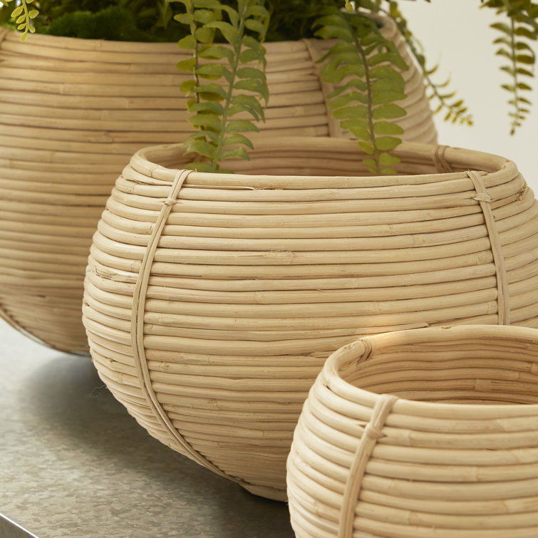 Round Natural Seagrass Storage Basket Set
