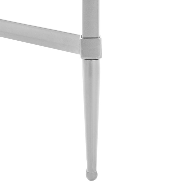 Mieka Silver Glass Coffee Table with Storage Shelf