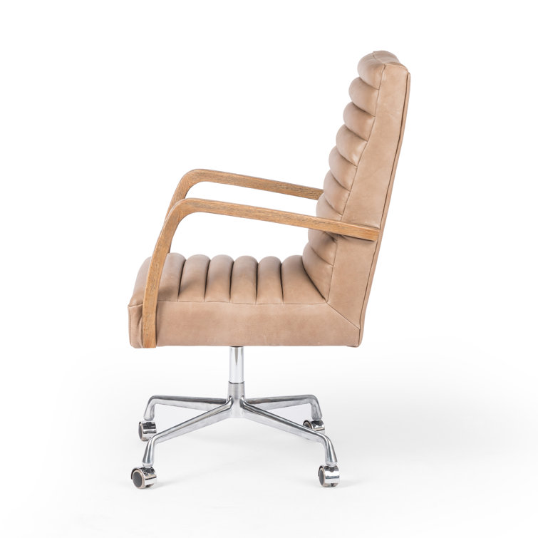 Palermo Light Brown Top-Grain Leather Swivel Executive Chair
