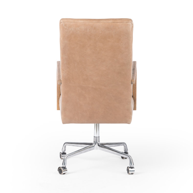 Palermo Light Brown Top-Grain Leather Swivel Executive Chair