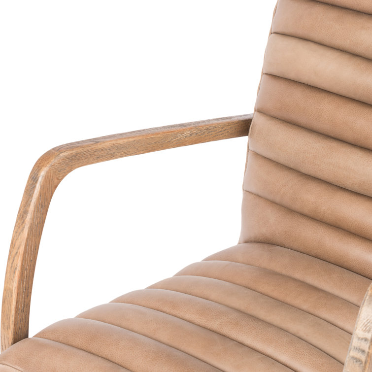 Palermo Light Brown Top-Grain Leather Swivel Executive Chair
