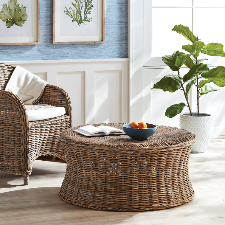 Normandy Round Natural Rattan Coffee Table