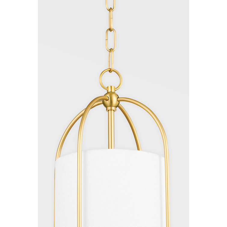 Orlando Aged Brass 1-Light Indoor/Outdoor Drum Pendant