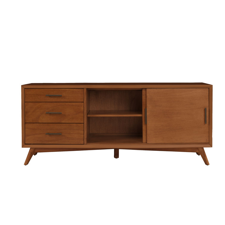 Flynn Transitional Mid-Century 58" Brown Mahogany Sideboard