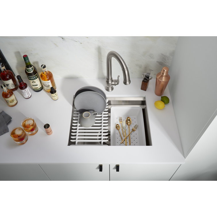 Prolific 23" Stainless Steel Under-Mount Single Bowl Kitchen Sink with Accessories