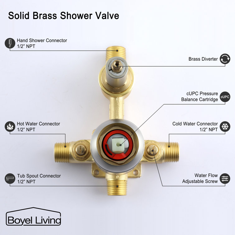Brushed Nickel Wall-Mount Waterfall Tub Faucet with Hand Shower
