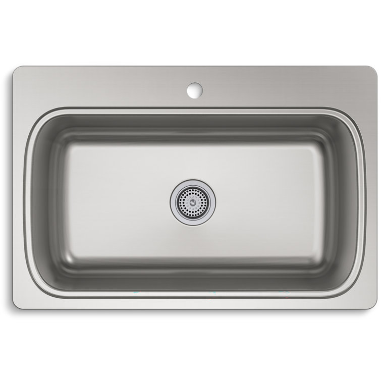 Verse 33" Stainless Steel Single Bowl Kitchen Sink