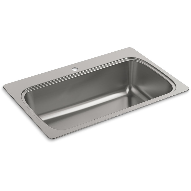 Verse 33" Stainless Steel Single Bowl Kitchen Sink