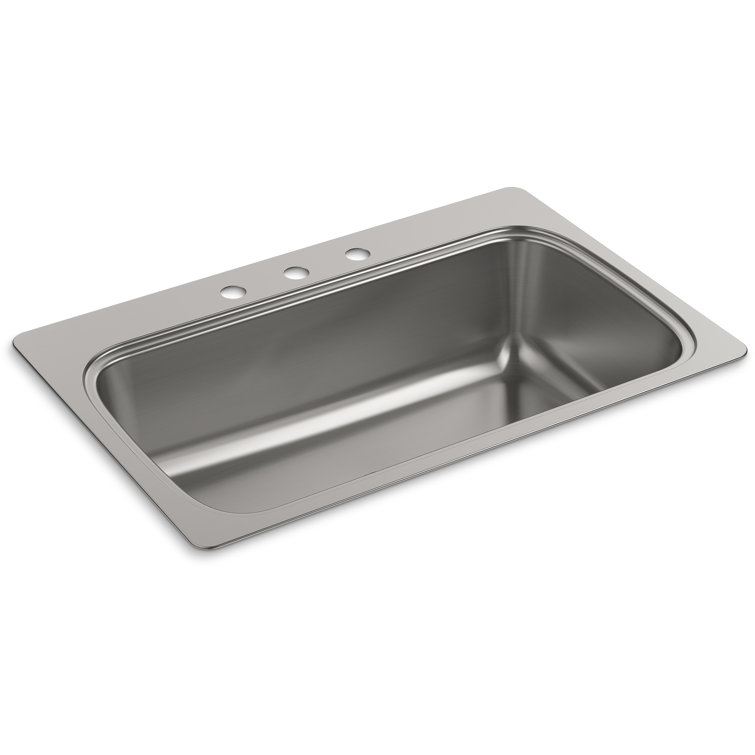 Verse 33'' Stainless Steel Single Bowl Drop-In Kitchen Sink