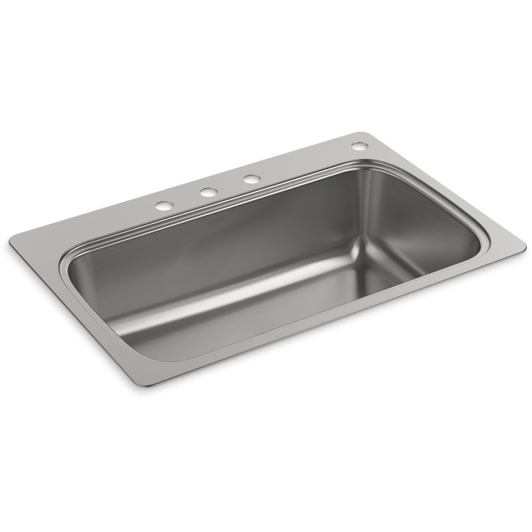 Verse 33'' Stainless Steel Drop-In Single Bowl Kitchen Sink