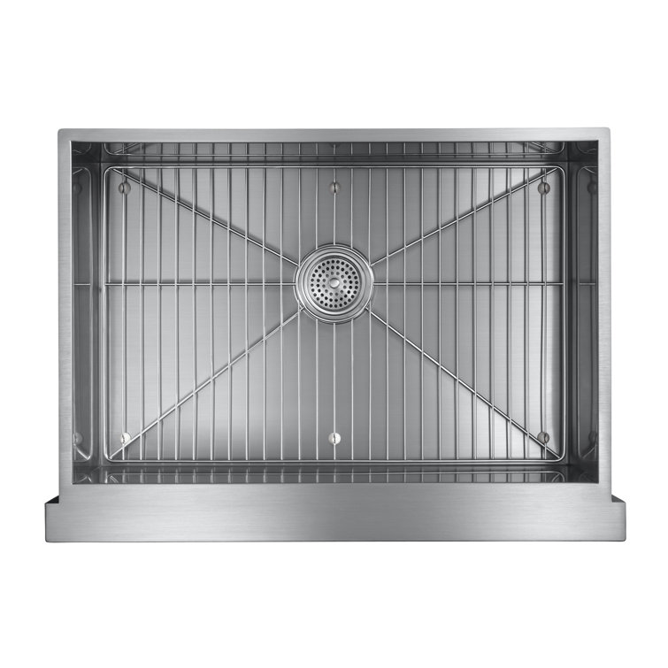 Stainless Steel Farmhouse Apron-Front Single Bowl Kitchen Sink