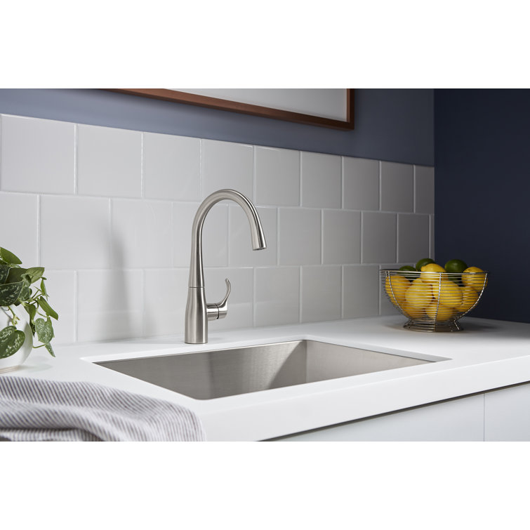 24" Stainless Steel Single Bowl Undermount Kitchen Sink