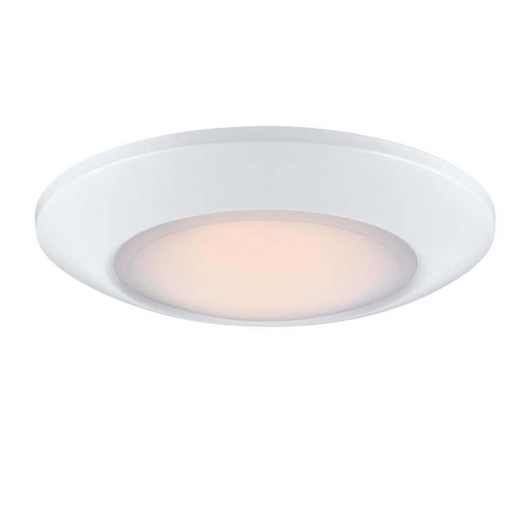 White Steel 11" LED Flush Mount Ceiling Light