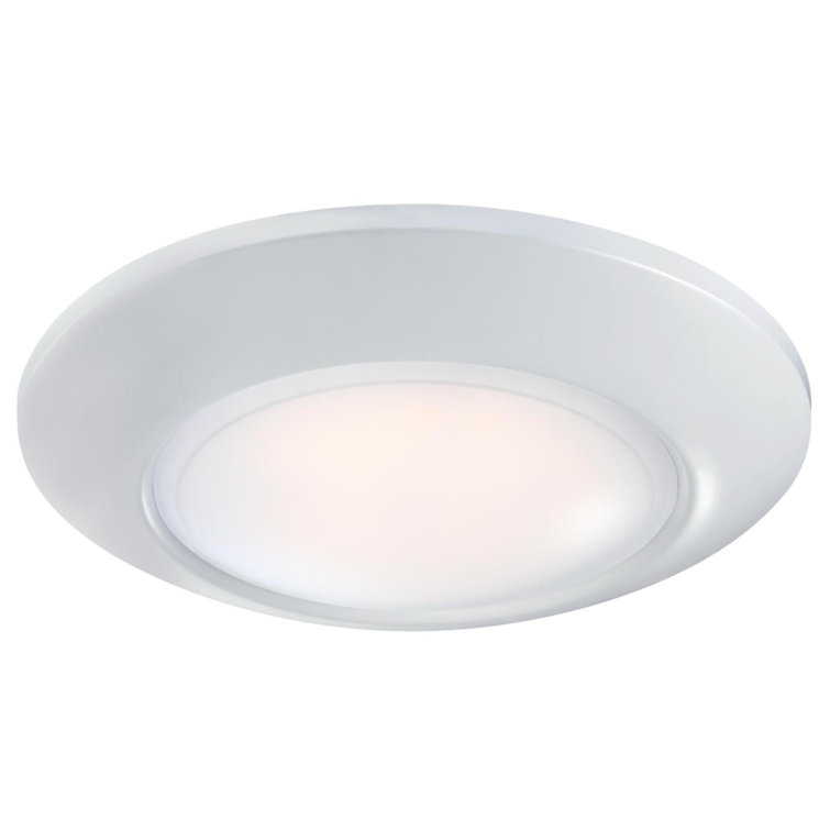 White Steel 11" LED Flush Mount Ceiling Light