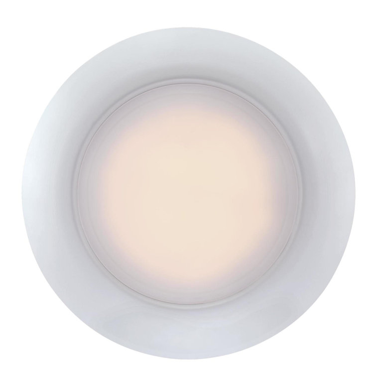 White Steel 11" LED Flush Mount Ceiling Light