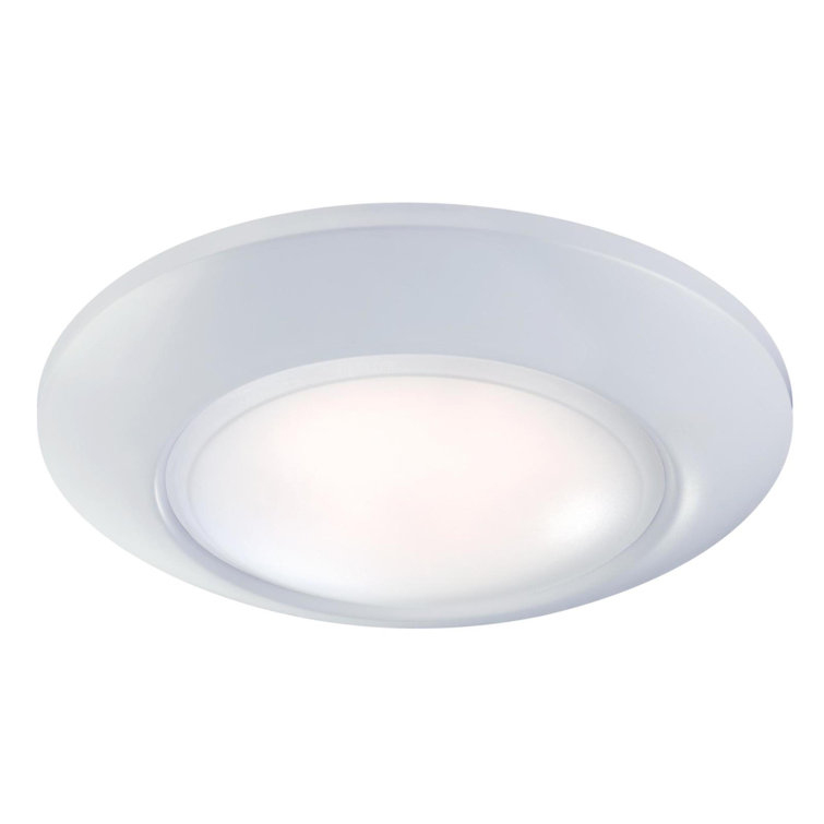White Steel 11" LED Flush Mount Ceiling Light