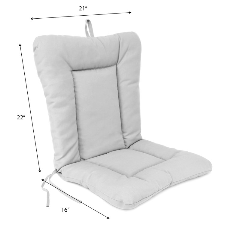 Green Polyester Outdoor Wrought Iron Chair Cushion