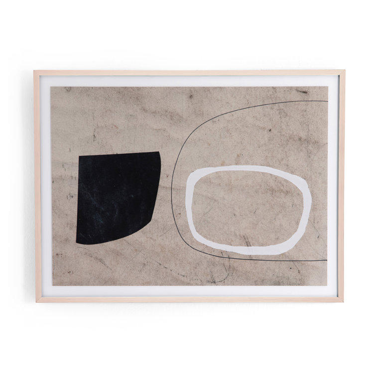 Natural Maple Framed Abstract Graphic Art Poster