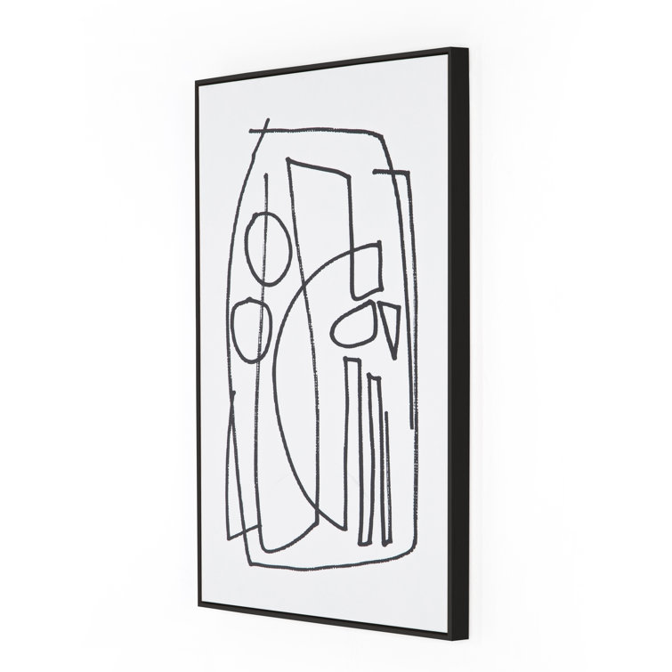 Black Framed Abstract Canvas Print 40" x 30"