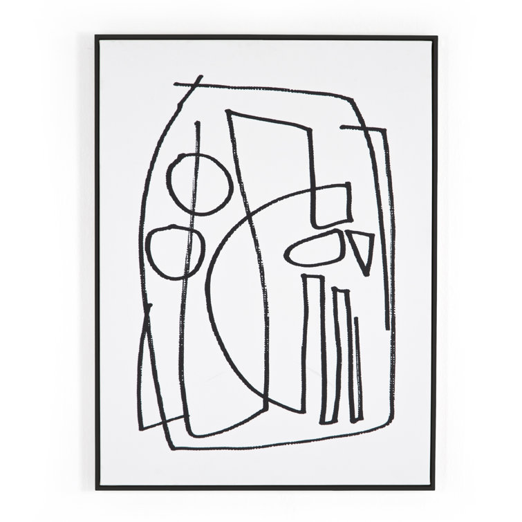 Black Framed Abstract Canvas Print 40" x 30"