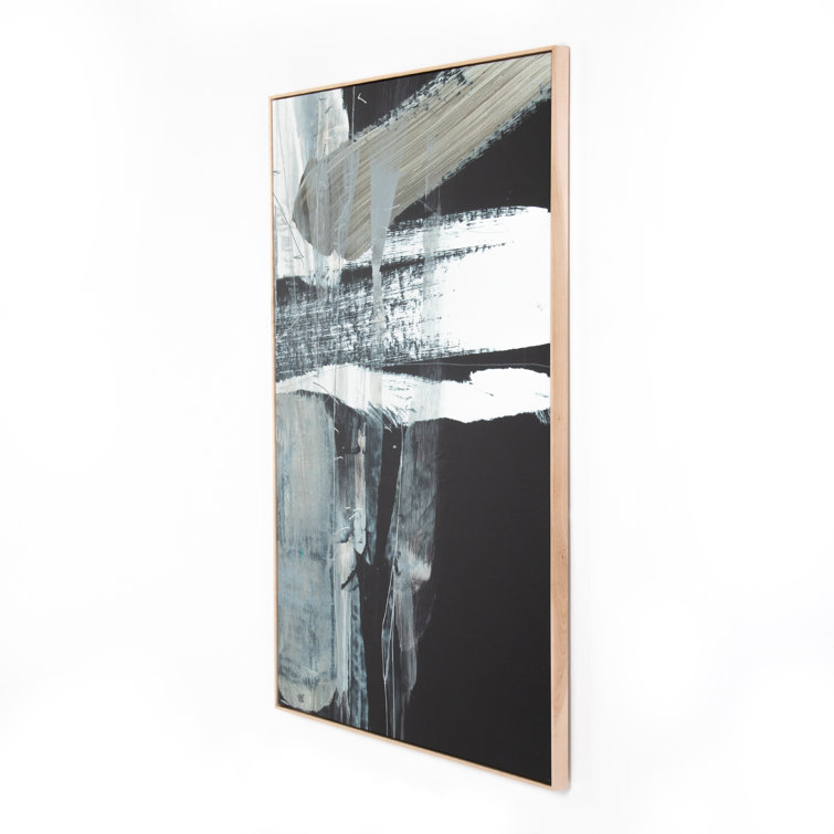 Dan Hobday Abstract Landscape Canvas Print in Natural Frame