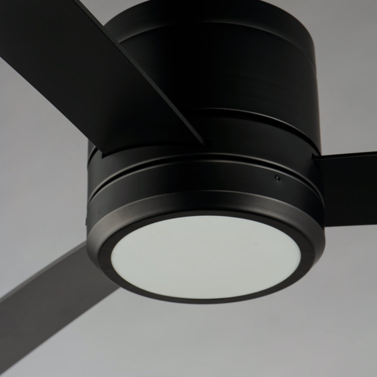 52'' Black Maple 3-Blade Ceiling Fan with LED Light