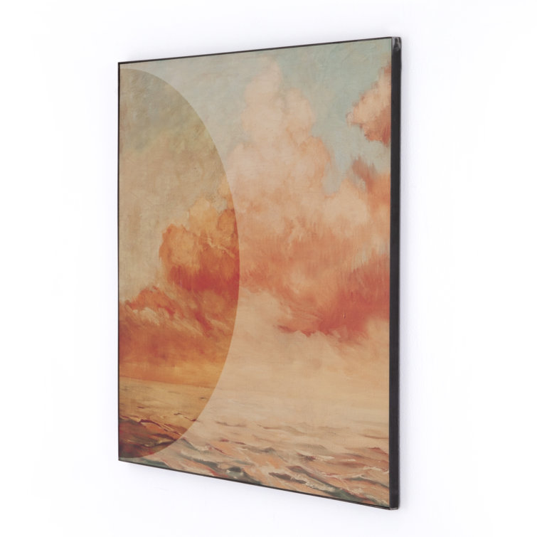 Sunrise I & II Diptych Framed Canvas Print in Warm Tones