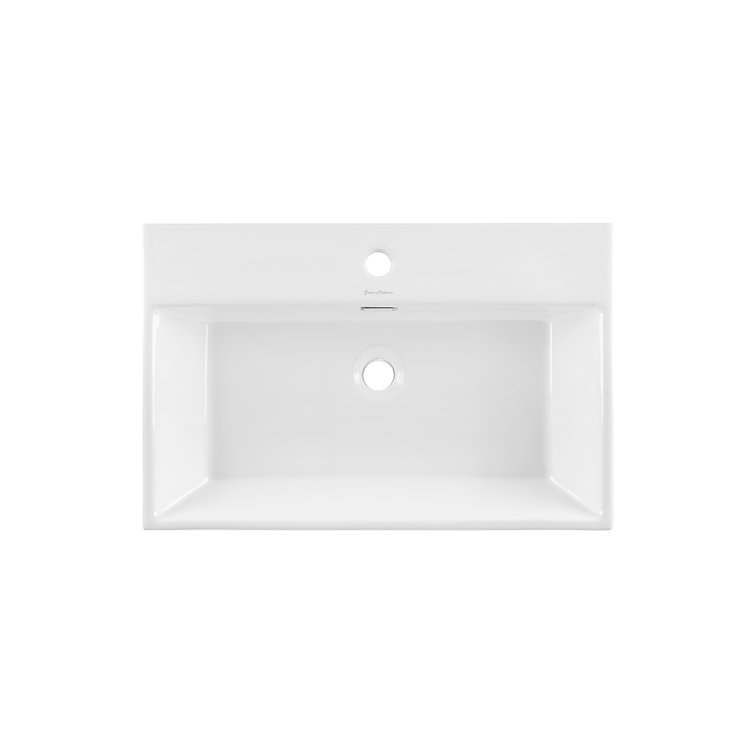 Claire 24" White Ceramic Console Sink with Matte White Legs