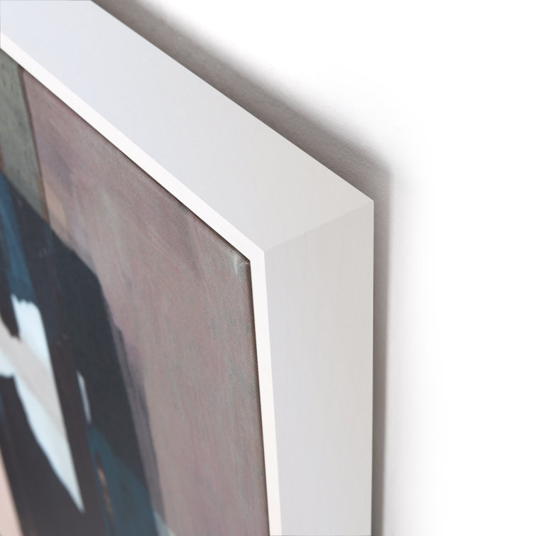 Large Abstract Matte Canvas with White Maple Frame