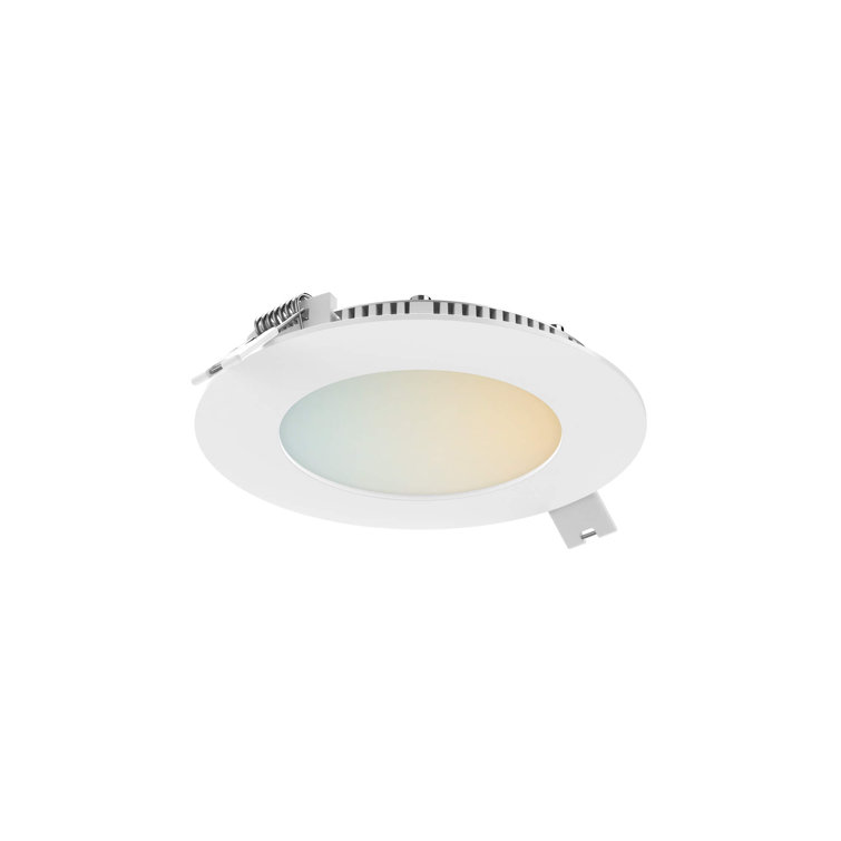 Sleek 4.95'' White Aluminum Indoor/Outdoor LED Recessed Lighting Kit