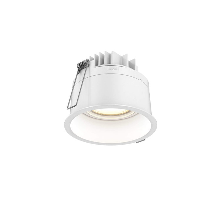 Sleek White 4.5" LED Gimbal Flush Mount Light