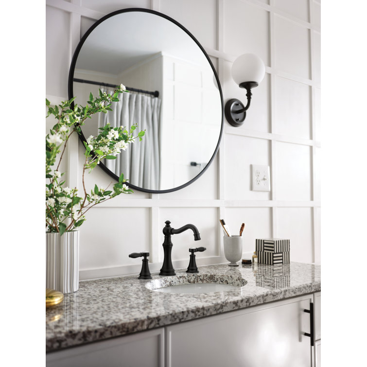 Elegant Weymouth 7.5" Polished Nickel Widespread Bathroom Faucet
