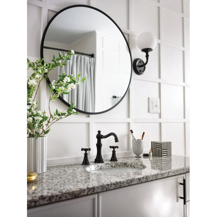 Elegant Weymouth 7.5" Polished Nickel Widespread Bathroom Faucet