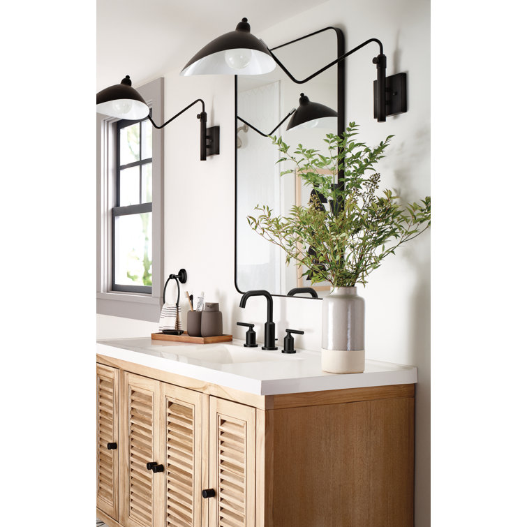 Gibson Contemporary Nickel Widespread Bathroom Faucet in Black