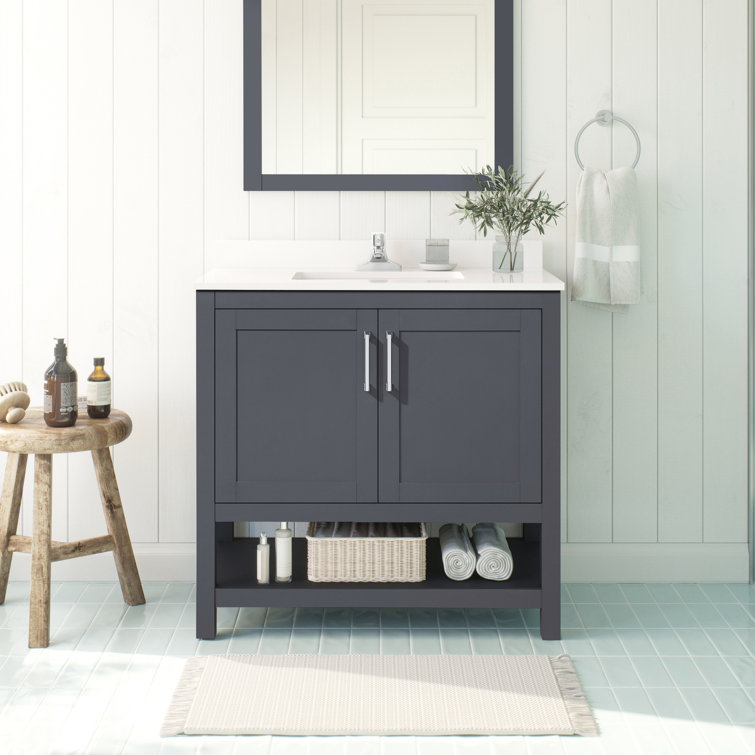 Vegas Dark Charcoal 36" Freestanding Bathroom Vanity with Sink