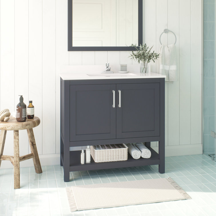 Vegas Dark Charcoal 36" Freestanding Bathroom Vanity with Sink