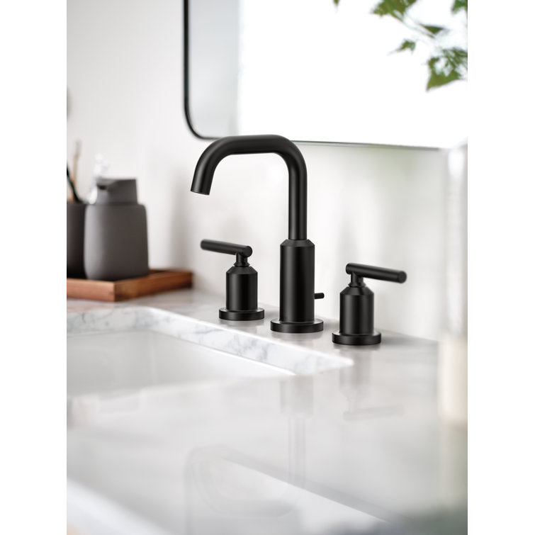 Gibson Contemporary Nickel Widespread Bathroom Faucet in Black