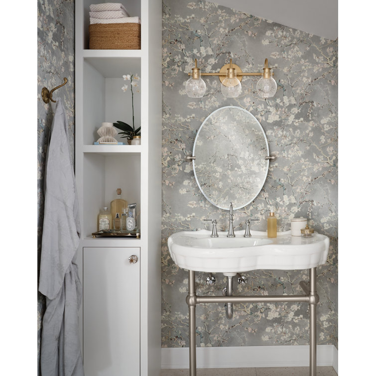 Chrome High-Arc Widespread Bathroom Faucet with Metal Handles
