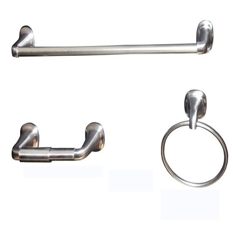 Satin Nickel 3-Piece Bathroom Hardware Set
