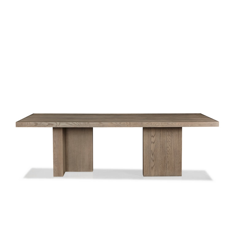 Dalton Brown Oak Solid Wood Rectangular Dining Table