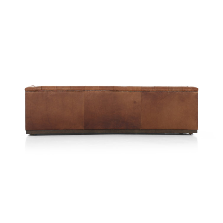 Heirloom Sienna Tufted Leather Sofa with Nailhead Detail