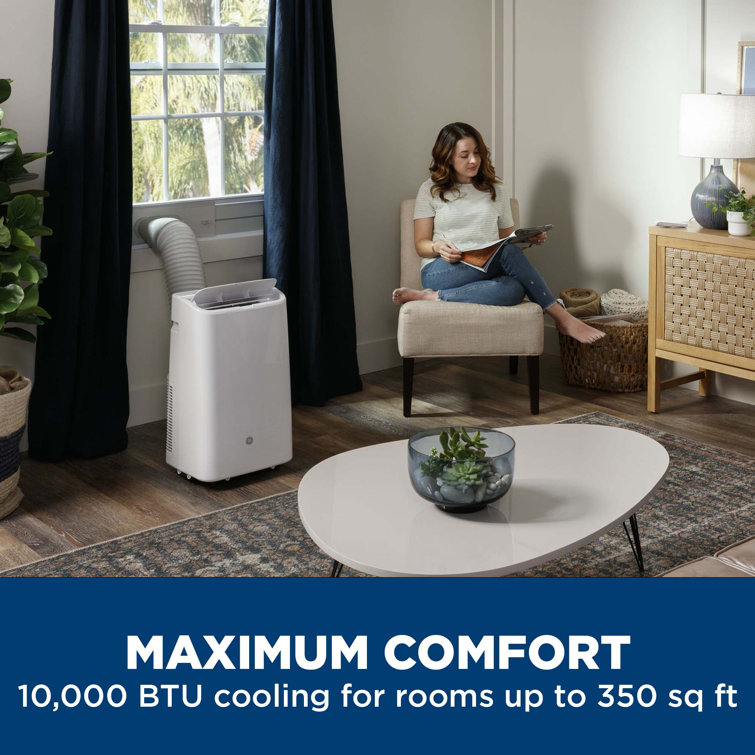 White Portable Air Conditioner with Remote and LED Control