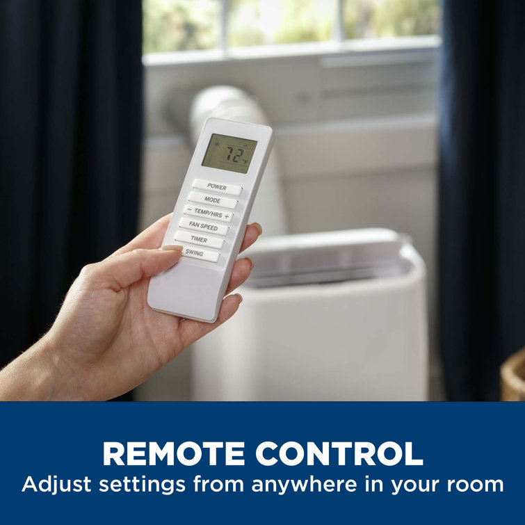 White Portable Air Conditioner with Remote and LED Control